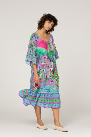 HERMOSA FUCSIA AZUR- SCILLA DRESS