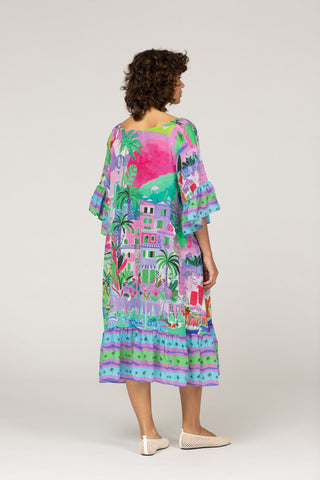 HERMOSA FUCSIA AZUR- SCILLA DRESS