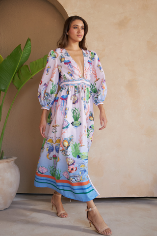 SHELLS MULTICOLOUR - SAIGON DRESS