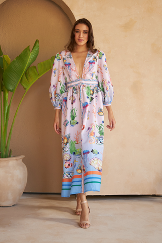 SHELLS MULTICOLOUR - SAIGON DRESS