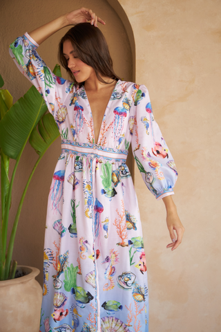 SHELLS MULTICOLOUR - SAIGON DRESS