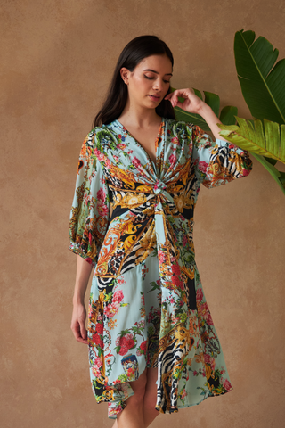 ZEBRA MULTICOLOUR - ANASTASIA DRESS