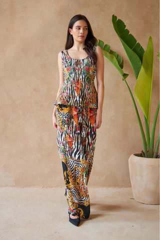 ZEBRA MULTICOLOUR - HIBICUS TOP