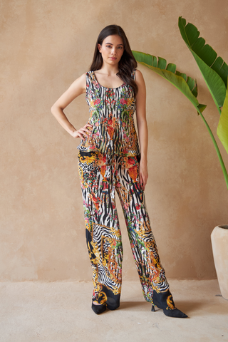 ZEBRA MULTICOLOUR - HIBICUS TOP