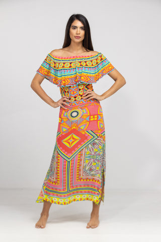 HOBART - FRILL NECK DRESS