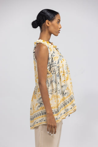 BRISBANE - FRILL ARMHOLE TOP