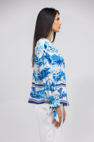 SYDNEY - KNOT CUFF LONG SLEEVE TOP
