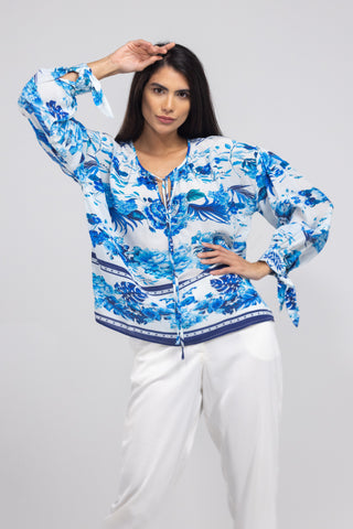 SYDNEY - KNOT CUFF LONG SLEEVE TOP