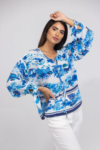 SYDNEY - KNOT CUFF LONG SLEEVE TOP