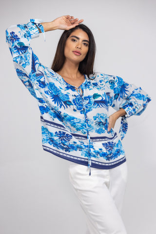SYDNEY - KNOT CUFF LONG SLEEVE TOP
