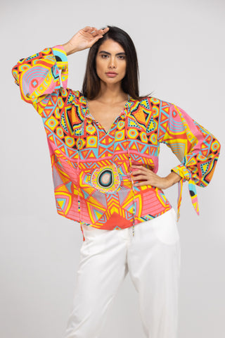 HOBART - KNOT CUFF LONG SLEEVE TOP