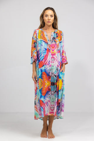CANBERRA - V NECK DRESS LONG