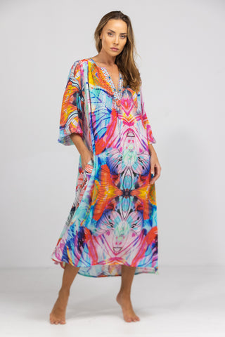 CANBERRA - V NECK DRESS LONG
