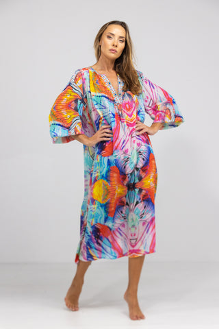 CANBERRA - V NECK DRESS LONG
