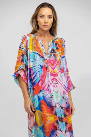 CANBERRA - V NECK DRESS LONG