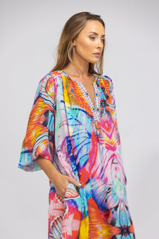 CANBERRA - V NECK DRESS LONG