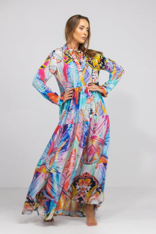 CANBERRA - FRONT PLACKET MAXI DRESS