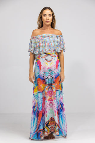CANBERRA - FRILL NECK DRESS