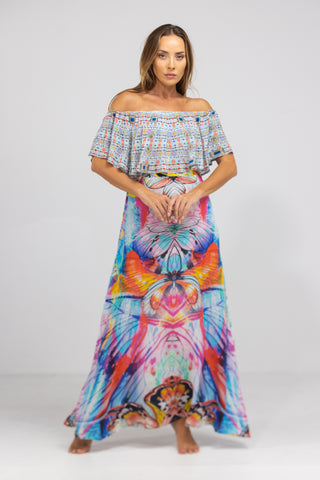 CANBERRA - FRILL NECK DRESS