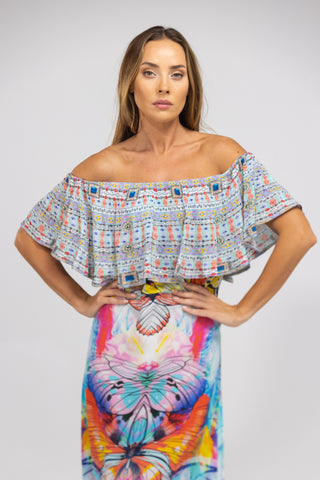 CANBERRA - FRILL NECK DRESS
