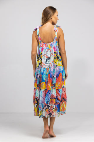 CANBERRA - TIE KNOT SHOULDER MAXI DRESS