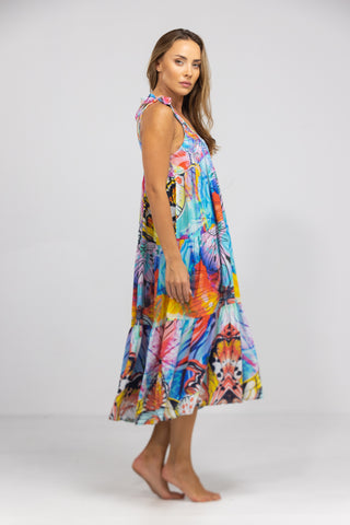 CANBERRA - TIE KNOT SHOULDER MAXI DRESS