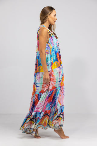 CANBERRA - FRILL ARMHOLE MAXI DRESS