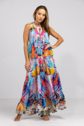 CANBERRA - FRILL ARMHOLE MAXI DRESS