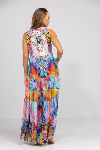 CANBERRA - FRILL ARMHOLE MAXI DRESS