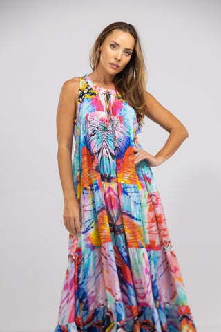CANBERRA - FRILL ARMHOLE MAXI DRESS