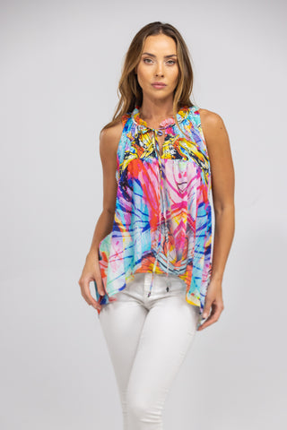 CANBERRA - FRILL ARMHOLE TOP