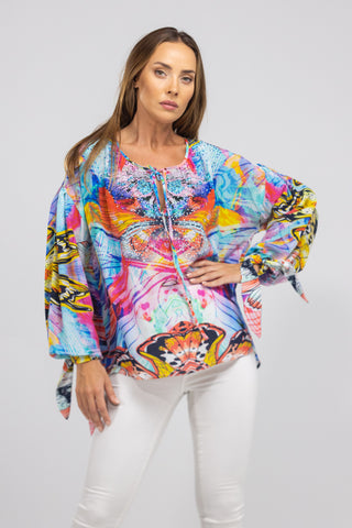 CANBERRA - KNOT CUFF LONG SLEEVE TOP