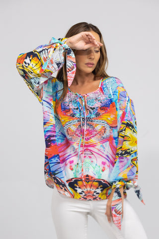 CANBERRA - KNOT CUFF LONG SLEEVE TOP