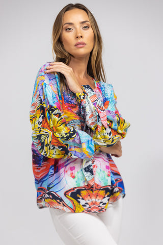 CANBERRA - KNOT CUFF LONG SLEEVE TOP