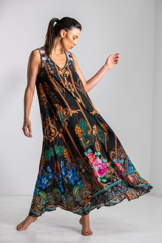 MIRAMARE GARDEN - FLOWING MAXI DRESS