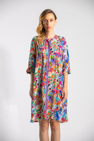 BOBOLI GARDENIA - PINTUCKS DRESS