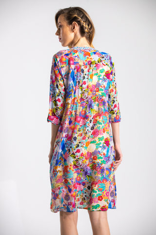 BOBOLI GARDENIA - PINTUCKS DRESS