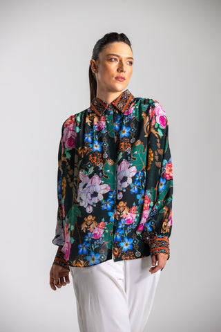 MIRAMARE GARDEN - PUFF SLEEVE SHIRT