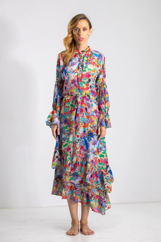 BOBOLI GARDENIA - UNEVEN HEM DRESS