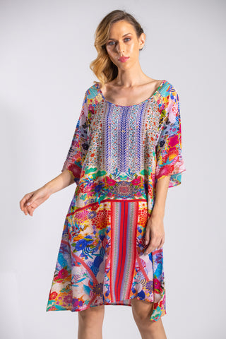 BOBOLI GARDENIA - SLIT SLEEVE DRESS