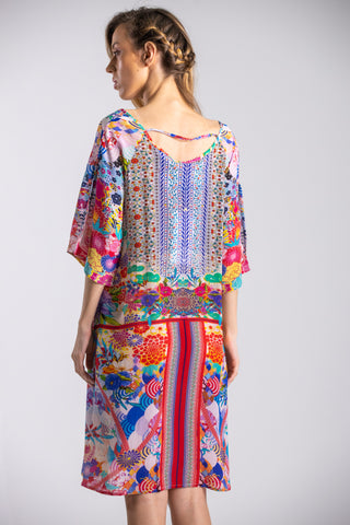 BOBOLI GARDENIA - SLIT SLEEVE DRESS