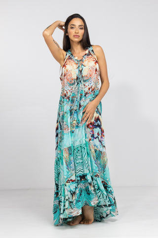 GOLDCOAST - FRILL ARMHOLE MAXI DRESS
