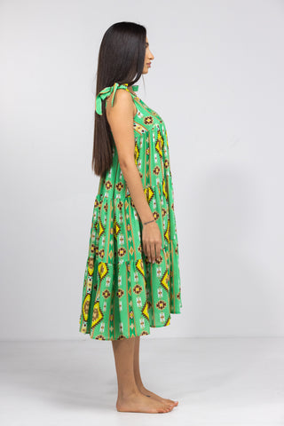 MELBOURNE - TIE KNOT SHOULDER MAXI DRESS