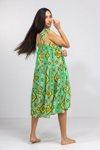 MELBOURNE - TIE KNOT SHOULDER MAXI DRESS