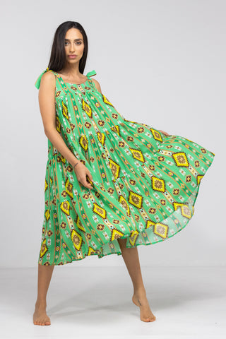 MELBOURNE - TIE KNOT SHOULDER MAXI DRESS