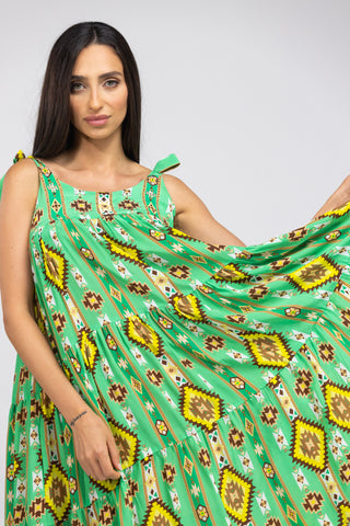 MELBOURNE - TIE KNOT SHOULDER MAXI DRESS