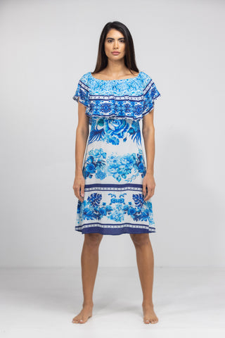 SYDNEY - FRILL NECK DRESS SHORT