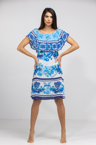 SYDNEY - FRILL NECK DRESS SHORT