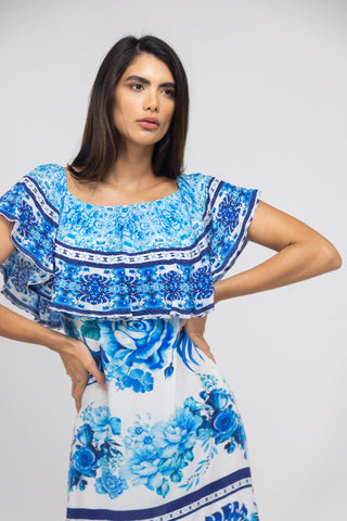 SYDNEY - FRILL NECK DRESS SHORT