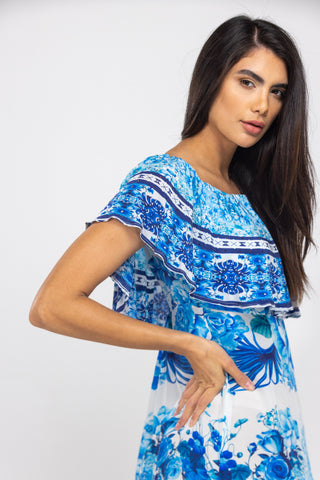 SYDNEY - FRILL NECK DRESS SHORT